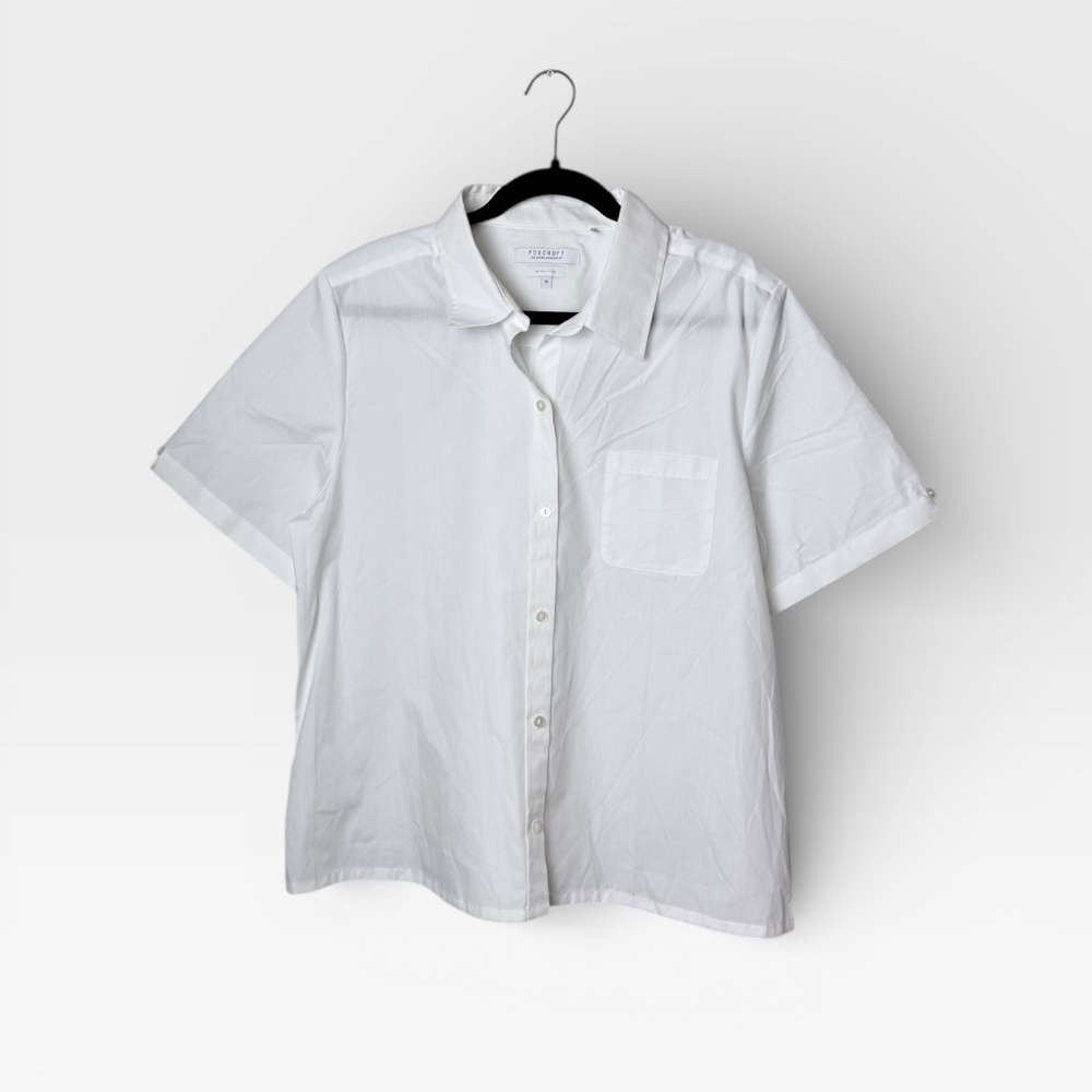 Foxcroft Size 18 for Appleseed‎ White Button Down Shirt (D)